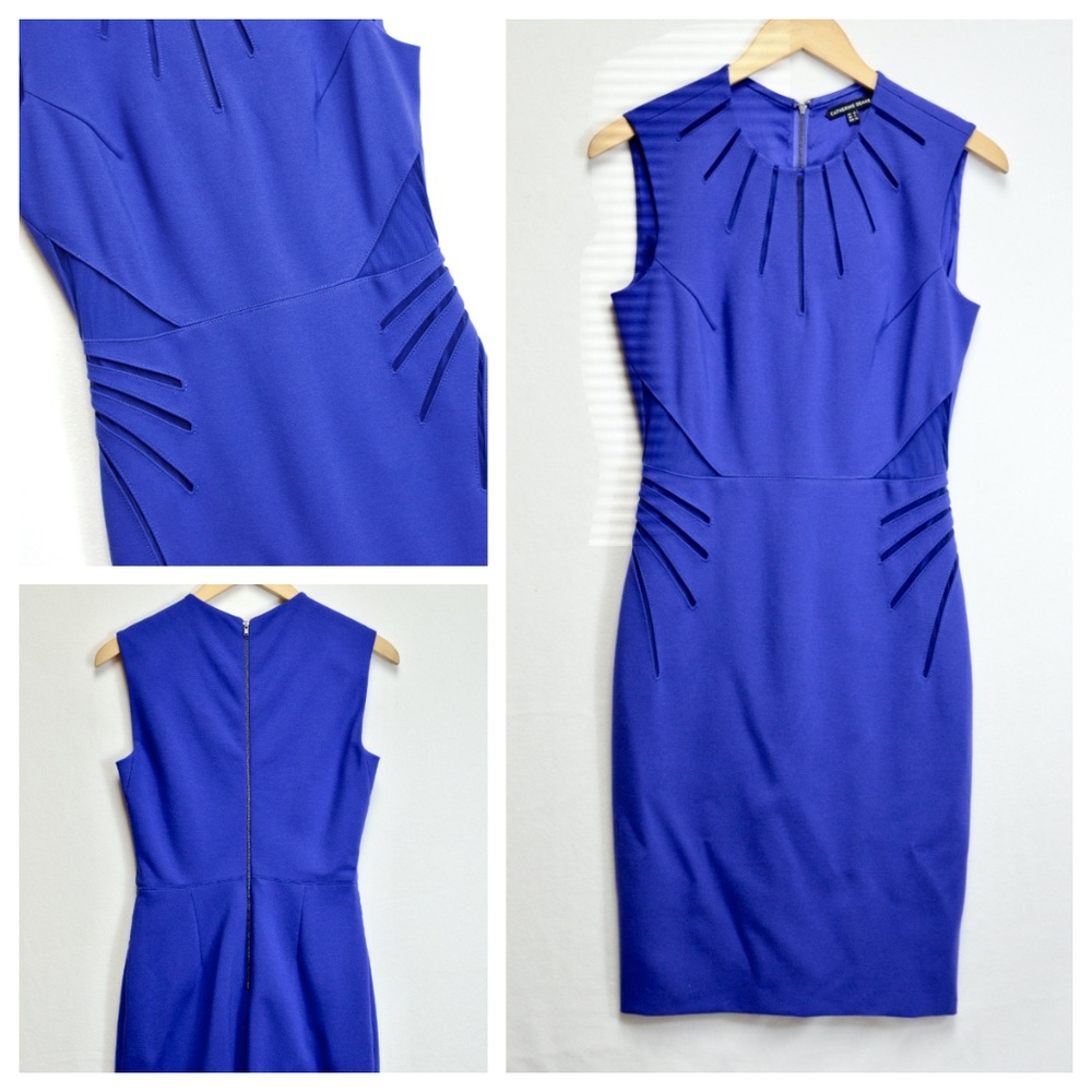 Catherine Deane royal blue sheath dress sz 6